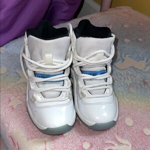 Kids White and Black Athletic Sneakers